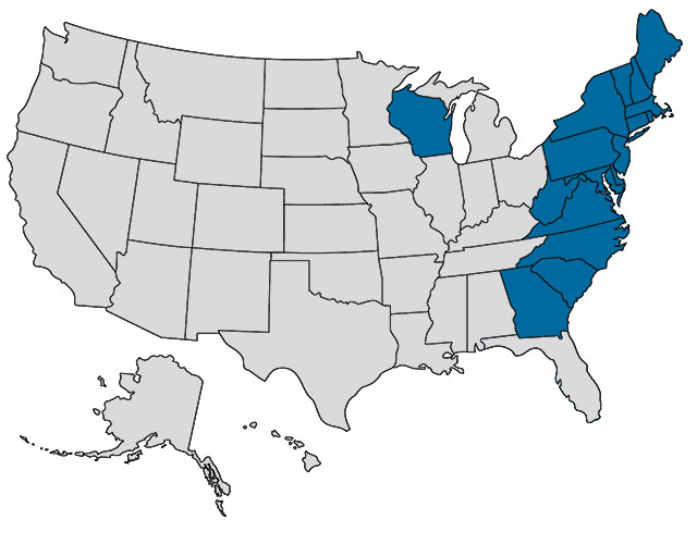 Lee Tirey's Regions Covered Map